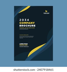 cover company profile or brochure template layout design