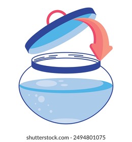 cover containers with water dengue prevention isolated