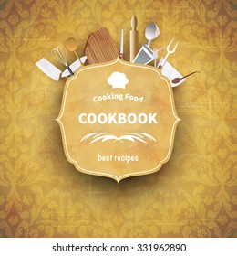 Recipe Book Cover Design Concept Delicious Stock Vector (Royalty Free)  2319360583