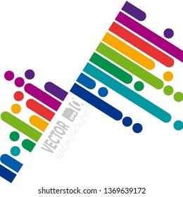 Cover with copy space for text. Abstract spring vector background. Rainbow template for your project