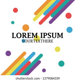 Cover with copy space for text. Abstract spring vector background. Rainbow template for your project