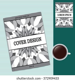 cover design a4 brochure flyer report magazine book template vector