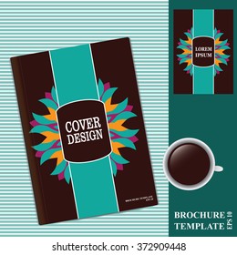 cover design a4 brochure flyer report magazine book template vector