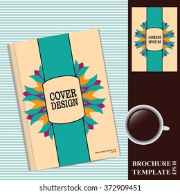 cover design a4 brochure flyer report magazine book template vector