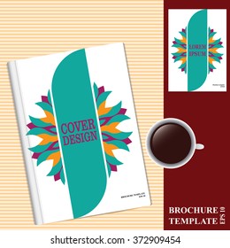cover design a4 brochure flyer report magazine book template vector