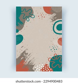 Cover design. A4 format, vertical orientation. Brochure, catalogue. Cover with abstract shapes. Abstract vector illustration.
