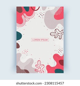 Cover design. A4 format, vertical orientation. Brochure, catalogue. Cover with abstract shapes. Abstract vector illustration.