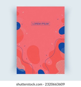 Cover design. A4 format, vertical orientation. Brochure, catalogue. Cover with abstract shapes. Abstract vector illustration.