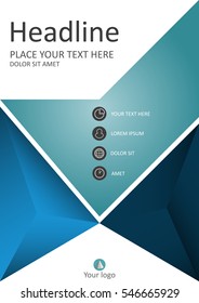 Cover design A4.Annual report with geometrical figures. Good for academic journals and magazines. Vector Illustration. 