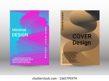 Cover design. Abstract 3d Gradient Background with Colorful Liquid. Modern Wave Flow Shape.   Modern Vector Illustration.