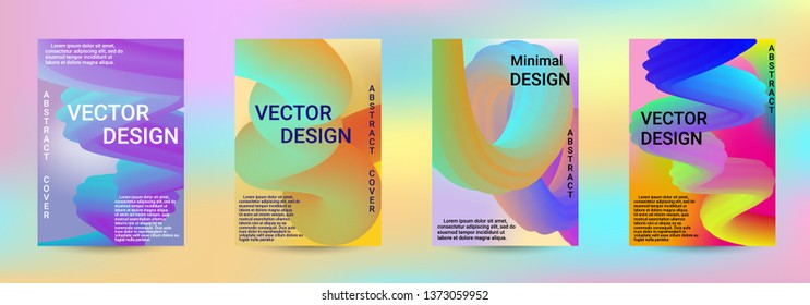 Cover design. Abstract 3d Gradient Background with Colorful Liquid. Modern Wave Flow Shape. Modern Vector Illustration.