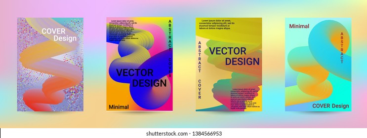 Cover design. Abstract 3d Gradient Background with Colorful Liquid. Modern Wave Flow Shape. Modern Vector Illustration.