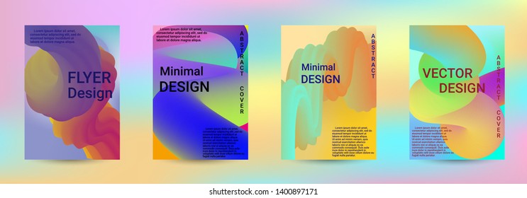 Cover design. Abstract 3d Gradient Background with Colorful Liquid. Modern Wave Flow Shape. Modern Vector Illustration.