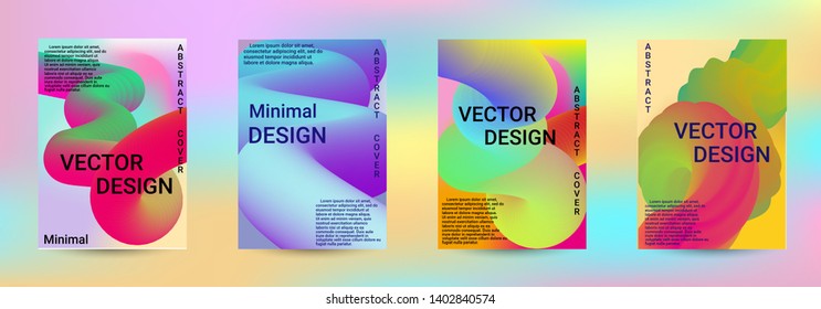 Cover design. Abstract 3d Gradient Background with Colorful Liquid. Modern Wave Flow Shape. Modern Vector Illustration.
