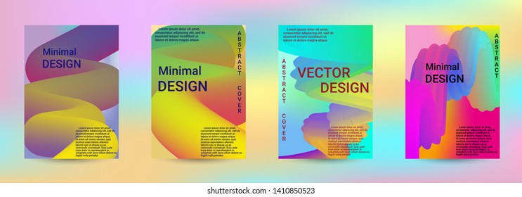 Cover design. Abstract 3d Gradient Background with Colorful Liquid. Modern Wave Flow Shape. Modern Vector Illustration.