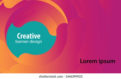 Cover design. Abstract 3d Gradient Background with Colorful Liquid. Modern Wave Flow Shape. Modern Vector Illustration.