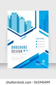 Cover design abstract background, Busines, blue color broshure, Template in A4 size. Book, Magazine, Corporate Presentation, Annual Report, Poster, Website, Flyer, Portfolio, Banner