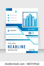 Cover design abstract background, Busines, blue color broshure, Template in A4 size. Book, Magazine, Corporate Presentation, Annual Report, Poster, Website, Flyer, Portfolio, Banner
