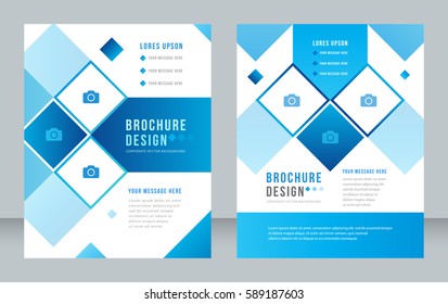 Cover design abstract background, Busines, blue color broshure, Template in A4 size. Book, Magazine, Corporate Presentation, Annual Report, Poster, Website, Flyer, Portfolio, Banner