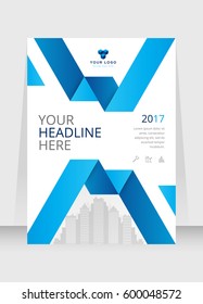 Cover design abstract background, Busines, blue color broshure, Template in A4 size. Book, Magazine, Corporate Presentation, Annual Report, Poster, Website, Flyer, Portfolio, Banner