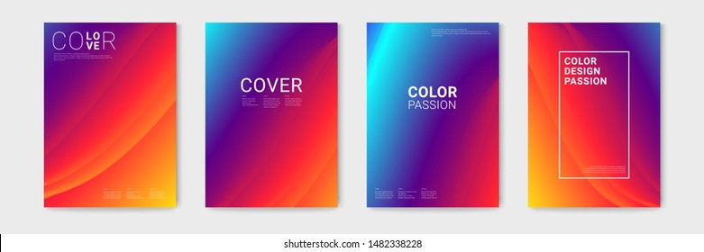 Cover design with abstract background color pattern and waves of color flow with motion of curved lines. EPS 10