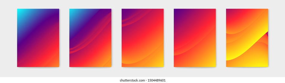 Cover design with abstract background color pattern and waves of color flow with motion of curved lines. EPS 10