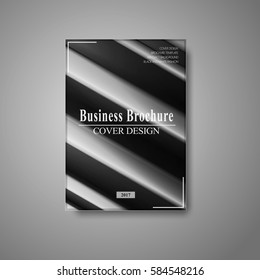 Cover design. Abstract black and white gradient pattern applicable for banners, posters and brochures design