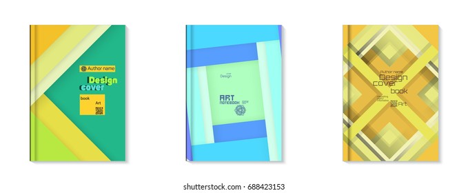 Cover design. Abstract composition of simple geometric shapes. Material design