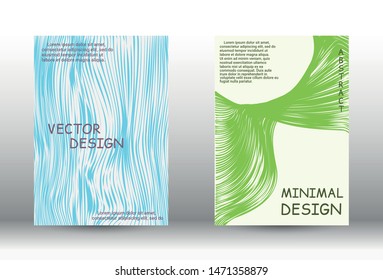 Cover design. Abstract cover with the effect of movement and distortion. Trendy geometric patterns. EPS10 Vector Design.