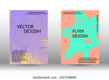 Cover design. Abstract cover with the effect of movement and distortion. Trendy geometric patterns. EPS10 Vector Design.