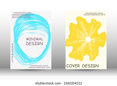 Cover design. Abstract cover with the effect of movement and distortion. Trendy geometric patterns. EPS10 Vector Design.