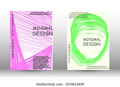 Cover design. Abstract cover with the effect of movement and distortion. Trendy geometric patterns. EPS10 Vector Design.