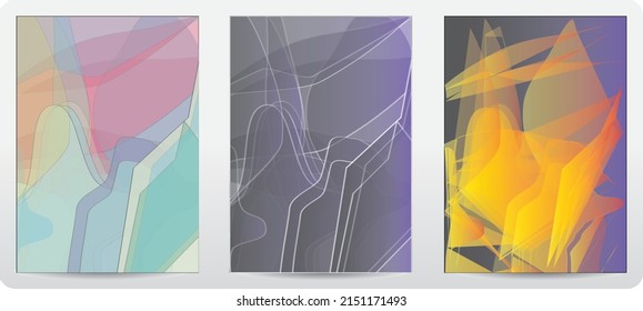 Cover Design Abstract Geometric Pattern Colorful Halftone Gradient