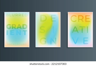 cover design abstract gradient background blue yellow