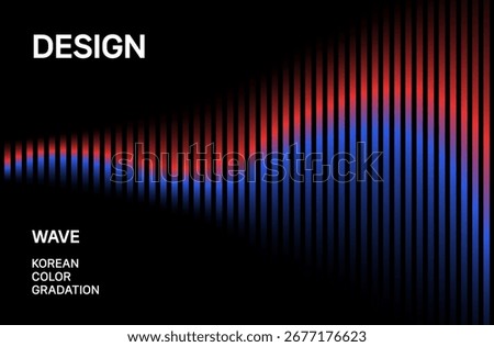 Cover Design of Abstract Gradient Wave Line Art in Dark Background