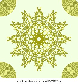 Cover design. Abstract linear rosette