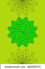 Cover design. Abstract linear rosette