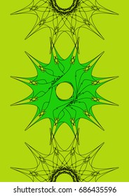 Cover design. Abstract linear rosette