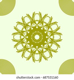 Cover design. Abstract linear rosette