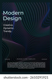 Cover design. Abstract lines composition for business card, poster, flyer etc. 