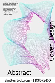 Cover design with abstract lines. Modern background. Rich design of VIP. Future futuristic template for banner design, poster, booklet, report, journal. Vector.
