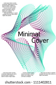 Cover design with abstract lines. Modern background. Rich design of VIP. Future futuristic template for banner design, poster, booklet, report, journal. Vector.