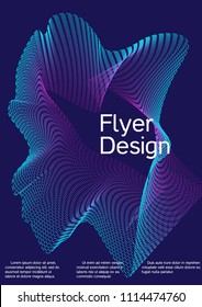 Cover design with abstract lines. Modern background. Rich design of VIP. Future futuristic template for banner design, poster, booklet, report, journal. Vector.