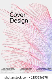 Cover design with abstract lines. Modern background. Rich design of VIP. Future futuristic template for banner design, poster, booklet, report, journal. Vector.