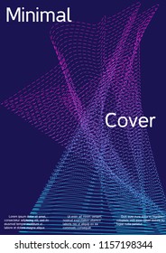 Cover design with abstract lines. Modern background. Rich design of VIP. Future futuristic template for banner design, poster, booklet, report, journal. Vector.