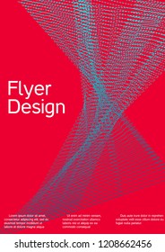 Cover design with abstract lines. Modern bright red background. Rich design of VIP. Future futuristic template for banner design, poster, booklet, report, journal. Vector.