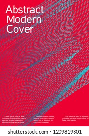 Cover design with abstract lines. Modern bright red background. Rich design of VIP. Future futuristic template for banner design, poster, booklet, report, journal. Vector.