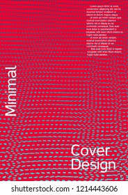 Cover design with abstract lines. Modern bright red background. Rich design of VIP. Future futuristic template for banner design, poster, booklet, report, journal. Vector.