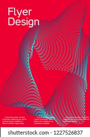 Cover design with abstract lines. Modern bright red background. Rich design of VIP. Future futuristic template for banner design, poster, booklet, report, journal. Vector.