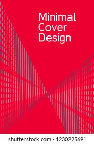 Cover design with abstract lines. Modern bright red background. Rich design of VIP. Future futuristic template for banner design, poster, booklet, report, journal. Vector.